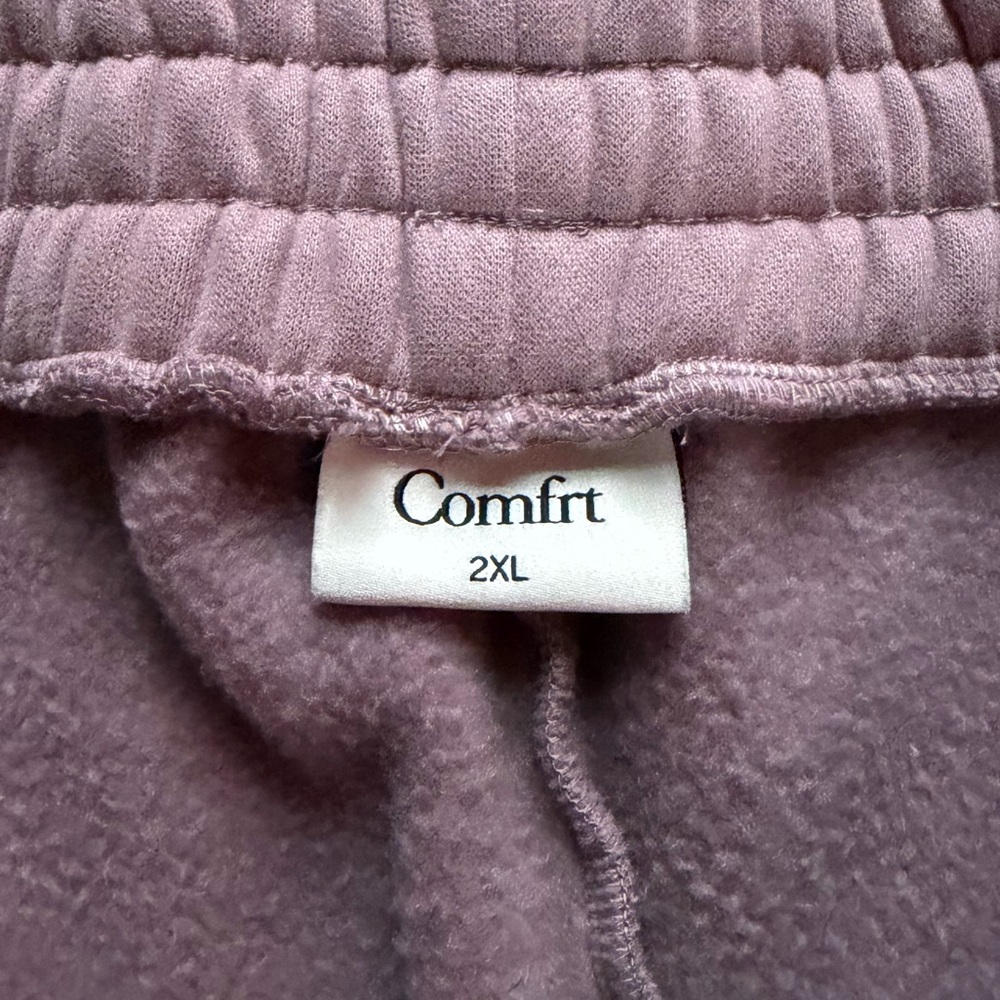 Comfrt Minimalist Sweatpants in Orchid Size 2X Loungewear Athleisure Plus Size - Picture 6 of 9